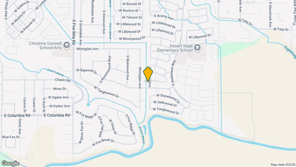 7445 S Acacia Ave Map and Location Details