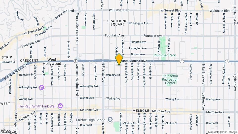1037 N Genesee Ave Map and Location Details