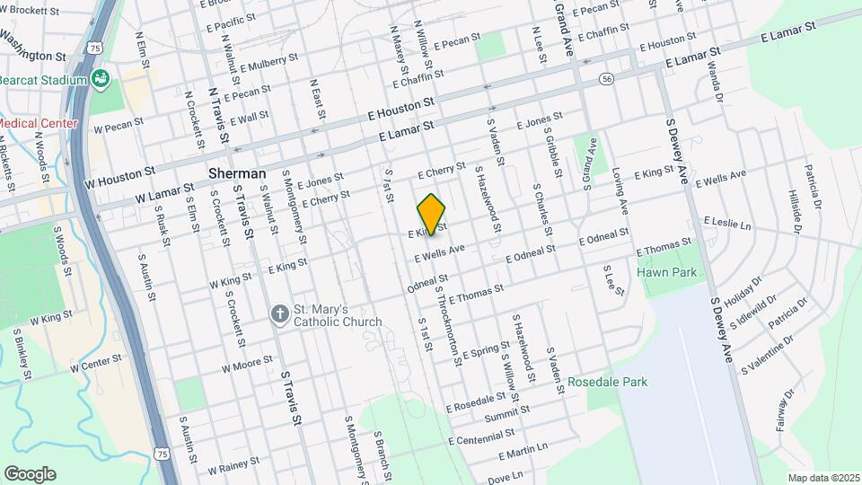 615 S Throckmorton St Map and Location Details