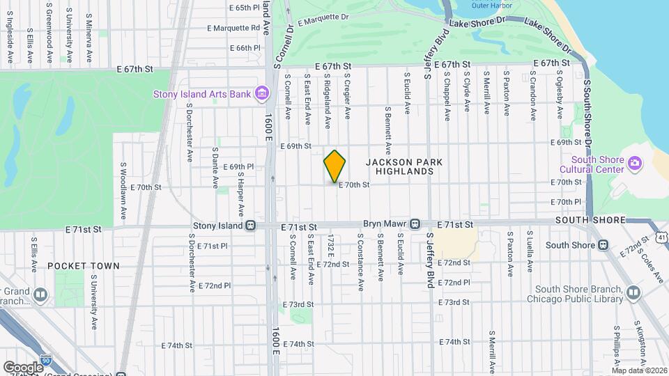 1715 E 70th St Map and Location Details