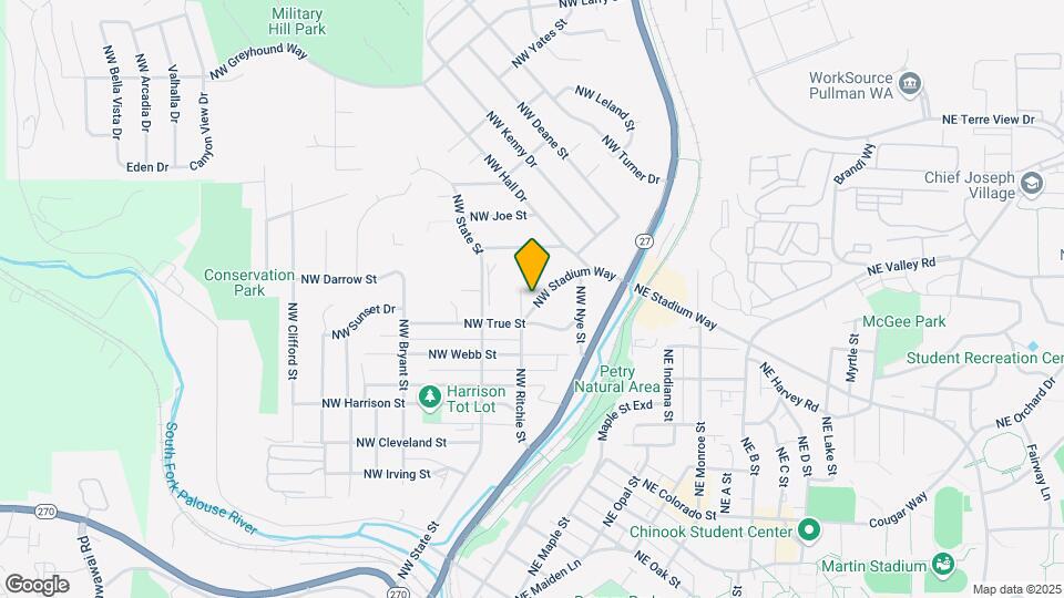 160 NW Stadium Way Map and Location Details