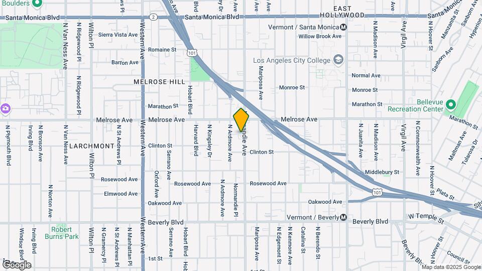 625 N Normandie Ave Map and Location Details