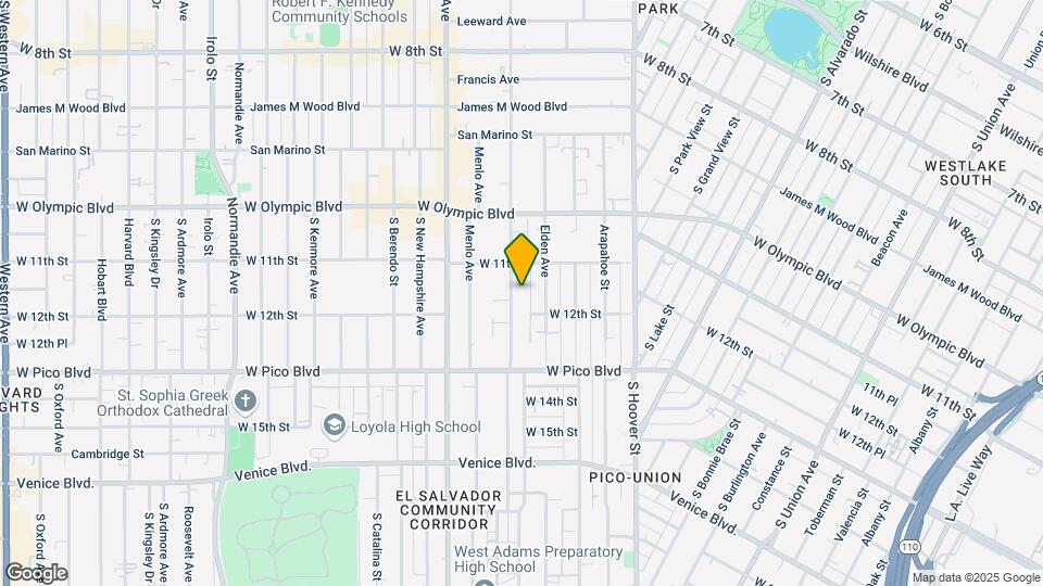 1126 S Westmoreland Ave Map and Location Details