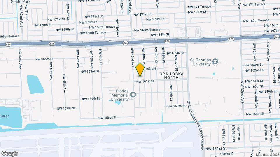 4075 NW 161st St Map and Location Details