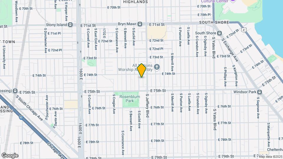 7423 S Euclid Ave Map and Location Details