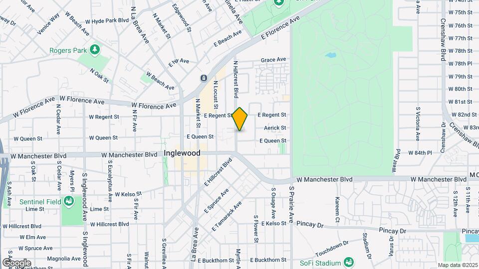 108 N Hillcrest Blvd Mapa y Detalles de la Ubicación
