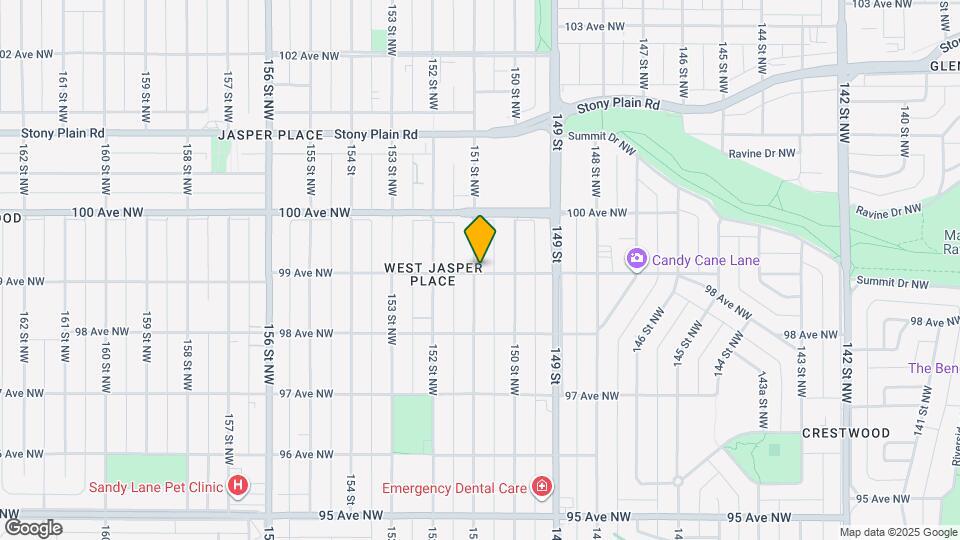 9905 151 St NW Map and Location Details