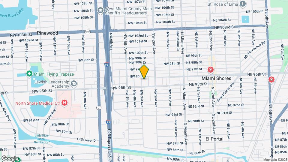 9533 NW 3rd Ave Map and Location Details