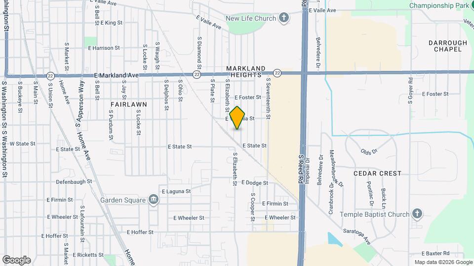 1233 S Calumet St Map and Location Details