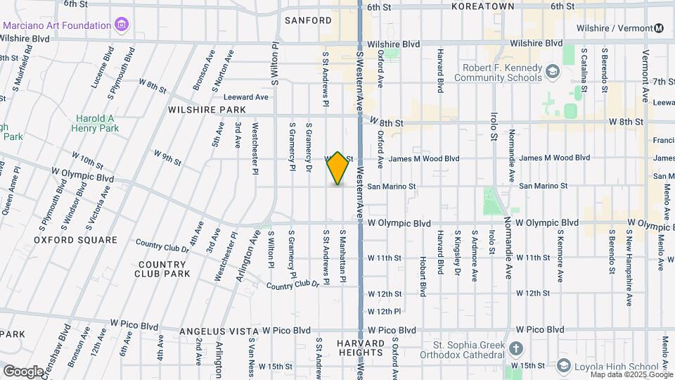 3556 S Manhattan Pl Map and Location Details