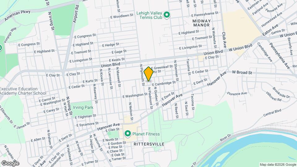 1617 E Cambridge St Map and Location Details