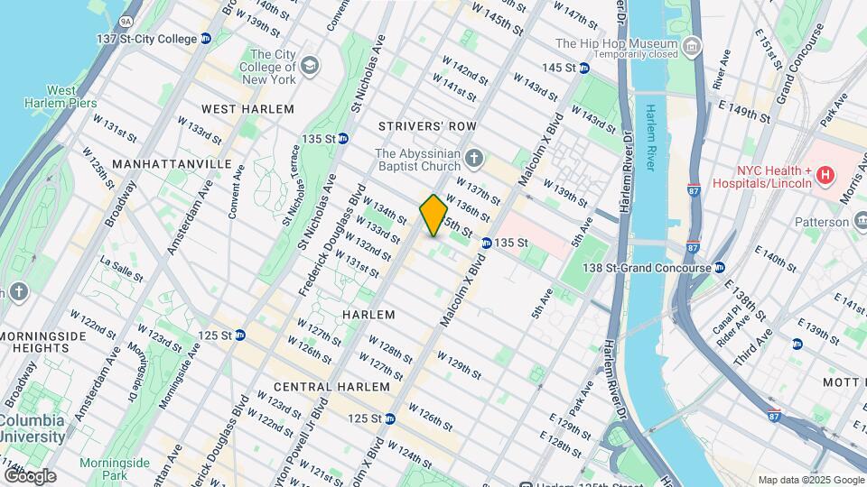 132 W 134th St Map and Location Details