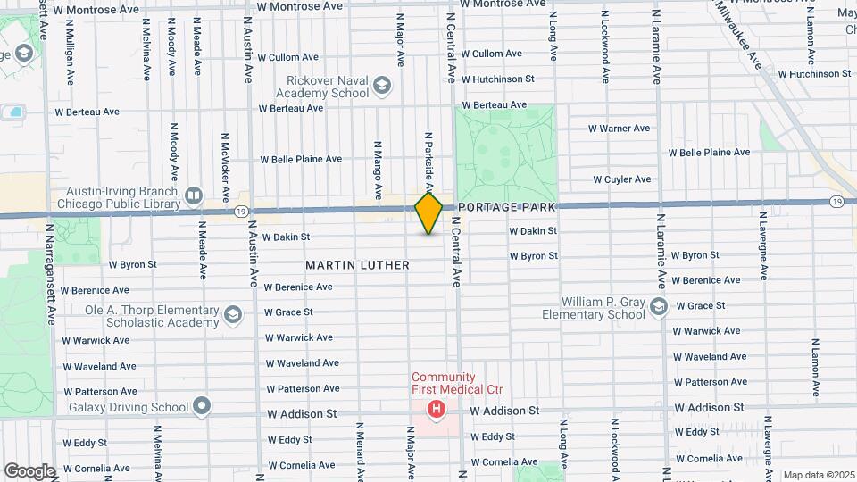 5633 W Dakin St, Unit Apt 1 Map and Location Details