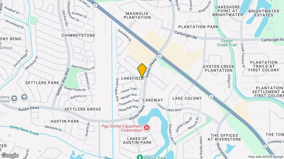 2919 Lakefield Way Map and Location Details