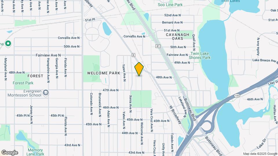 4741 Welcome Ave N Map and Location Details