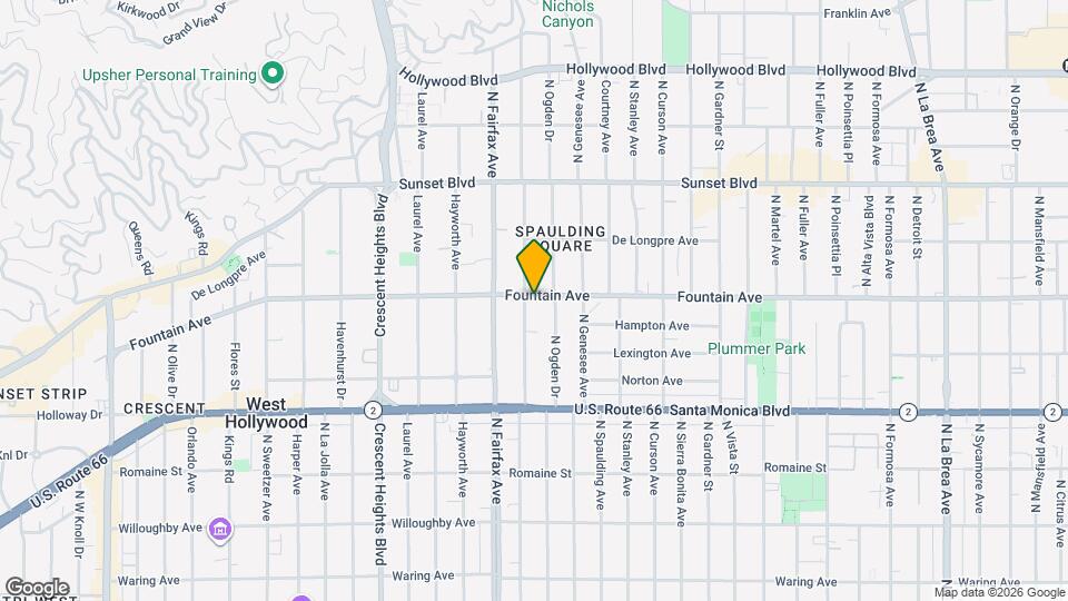 1254 N Orange Grove Ave Map and Location Details