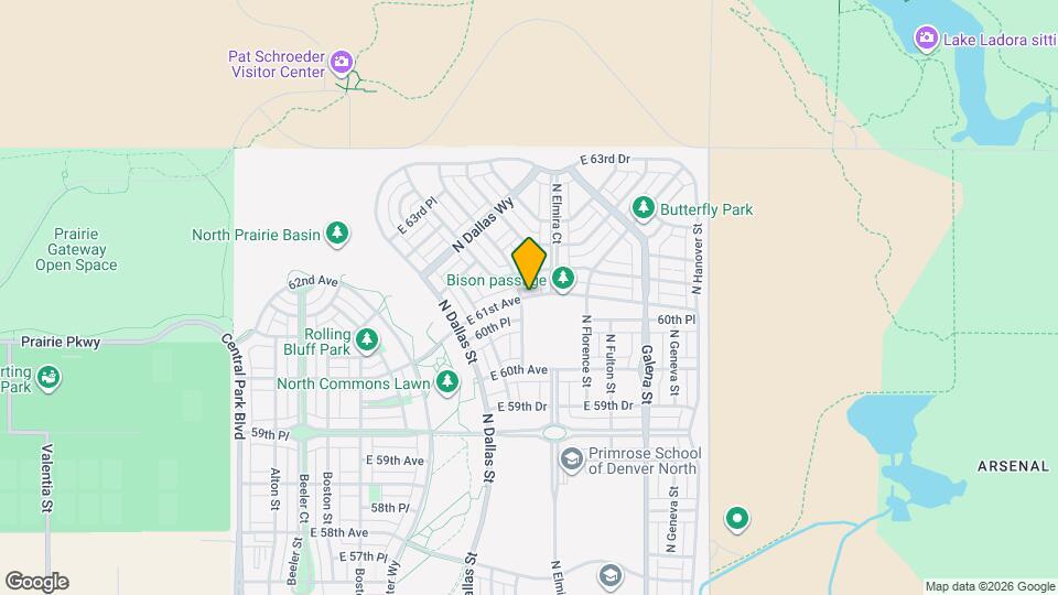 9750 E 62nd Dr Mapa y Detalles de la Ubicación