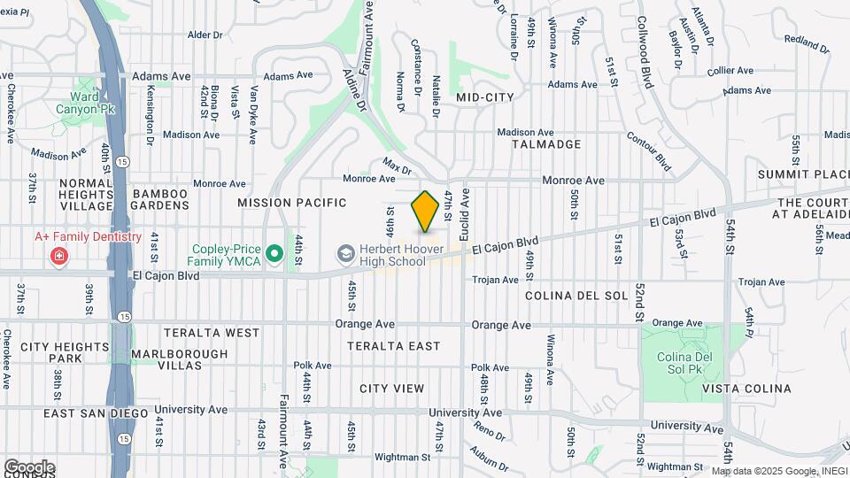 4337 Menlo Ave Map and Location Details