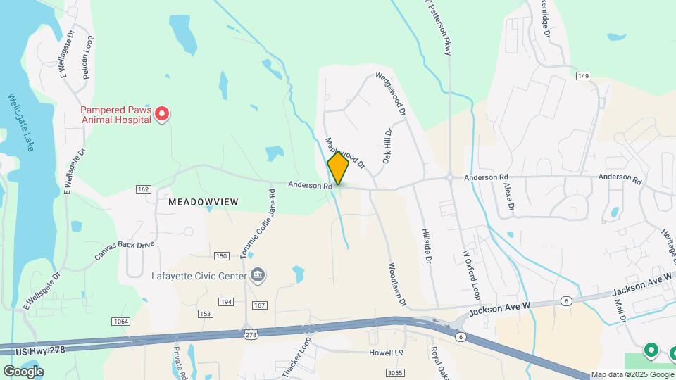 1000 Creekside Pl Map and Location Details