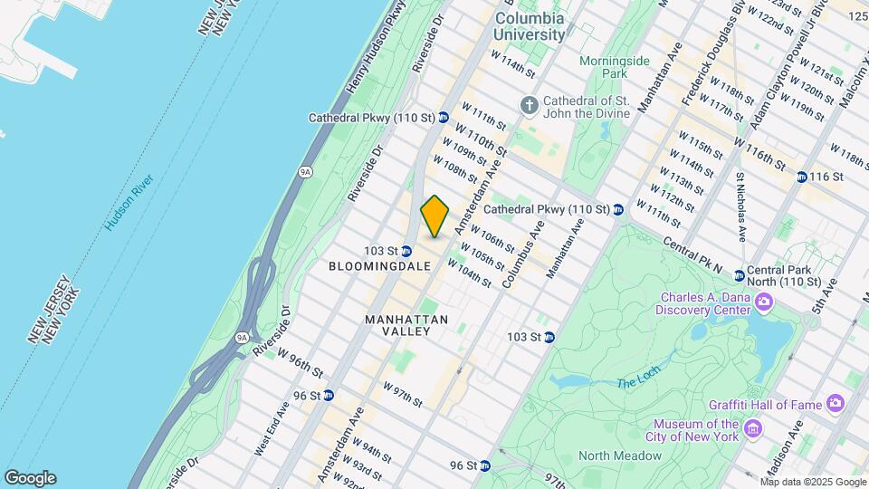 209 W 104th St Map and Location Details