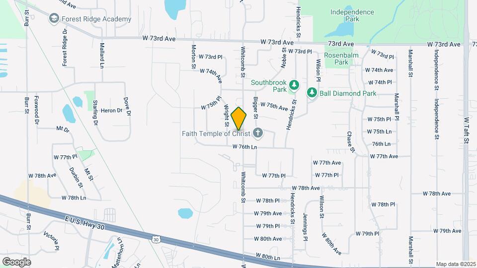7636 Whitcomb St Map and Location Details