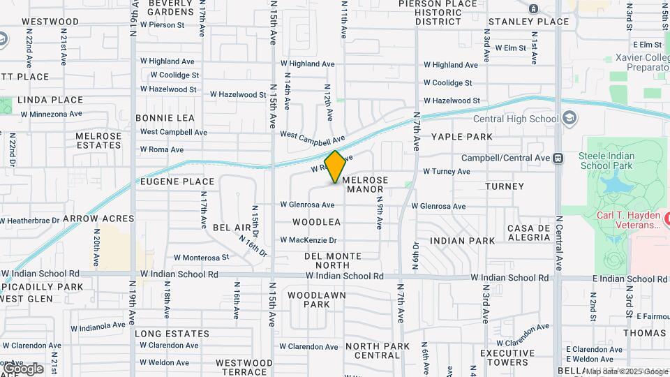 1107 W Turney Ave Mapa y Detalles de la Ubicación
