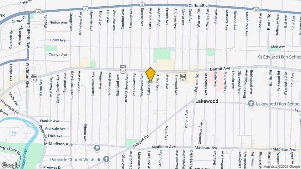 1447 Lakeland Ave, Unit Down Map and Location Details