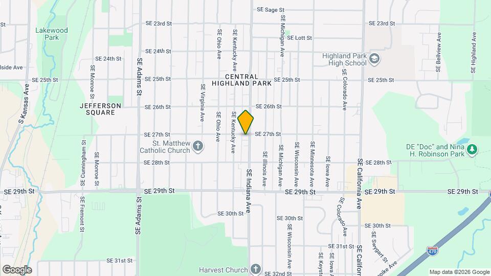 2703 SE Indiana Ave, Unit #3 Map and Location Details