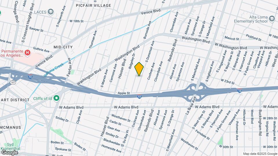 2347 S Dunsmuir Ave Mapa y Detalles de la Ubicación