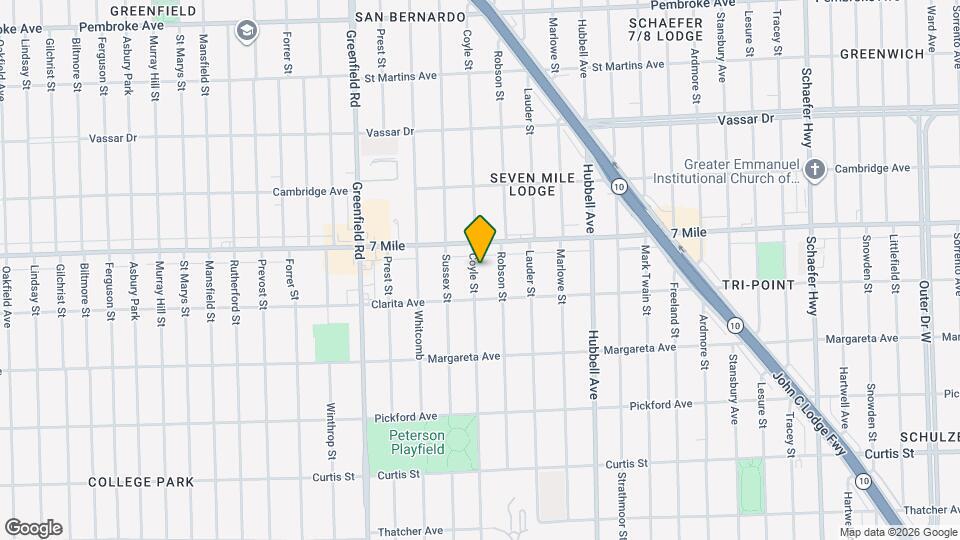 18964 Coyle St Map and Location Details