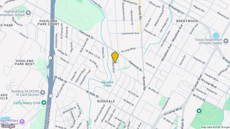 4909 Shoal Creek Blvd Mapa y Detalles de la Ubicación