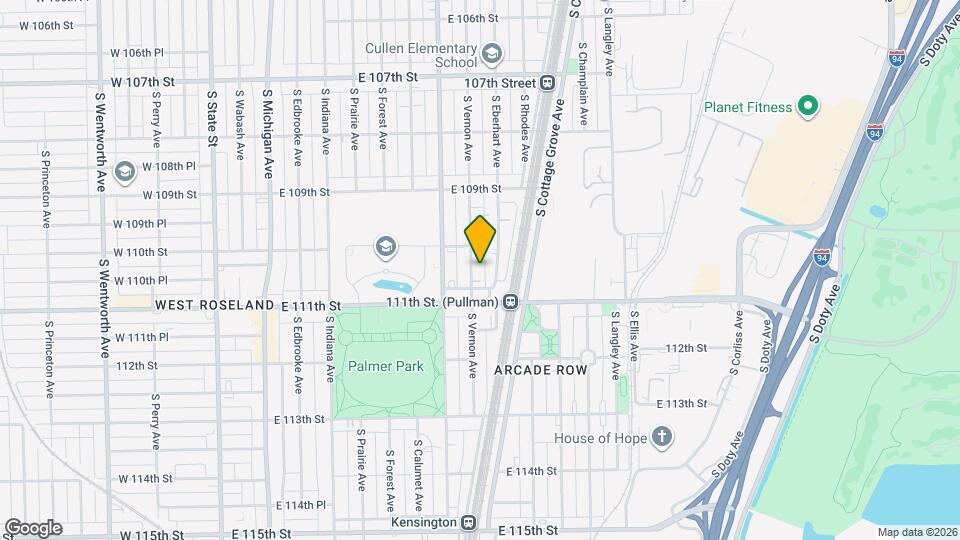 11023 S Vernon Ave Map and Location Details