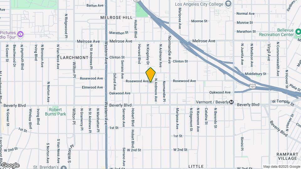 432 N Kingsley Dr-Unit -4 Map and Location Details