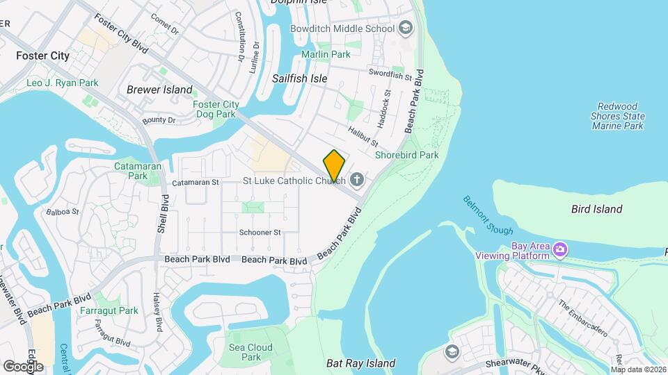 1170 Foster City Blvd Map and Location Details