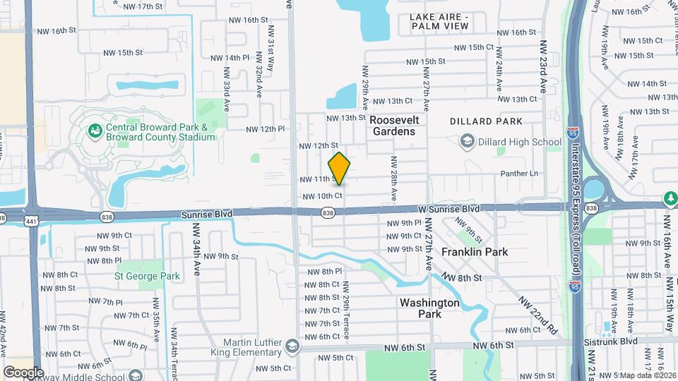 2953 NW 10th Ct Mapa y Detalles de la Ubicación