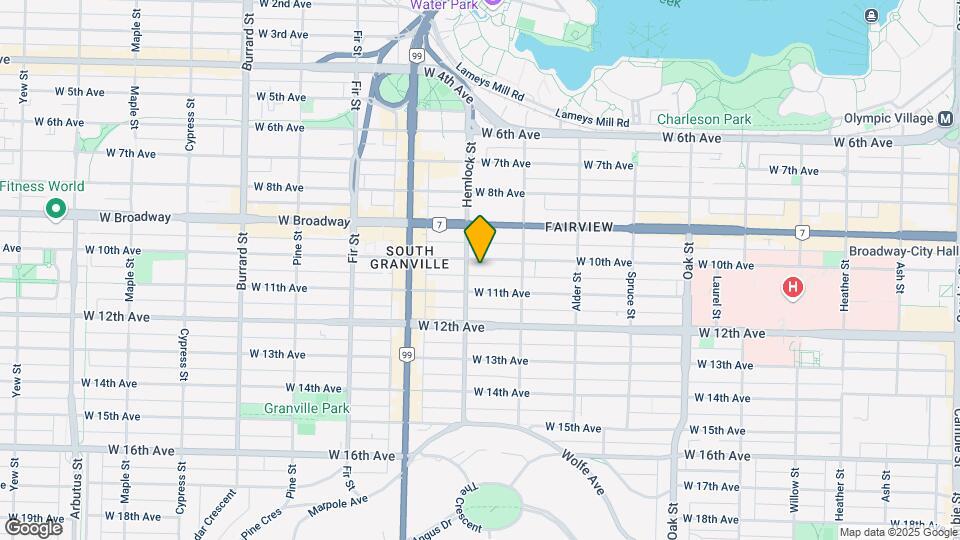 1384 W 10th Ave Map and Location Details