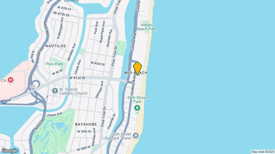 4201 Collins Ave Map and Location Details