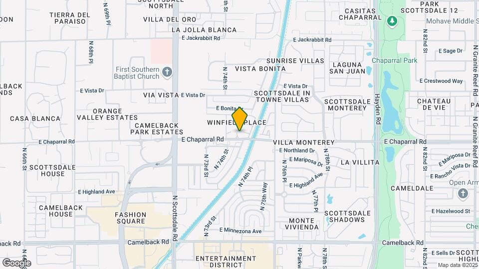 7436 E Chaparral Rd, Unit 205b Map and Location Details