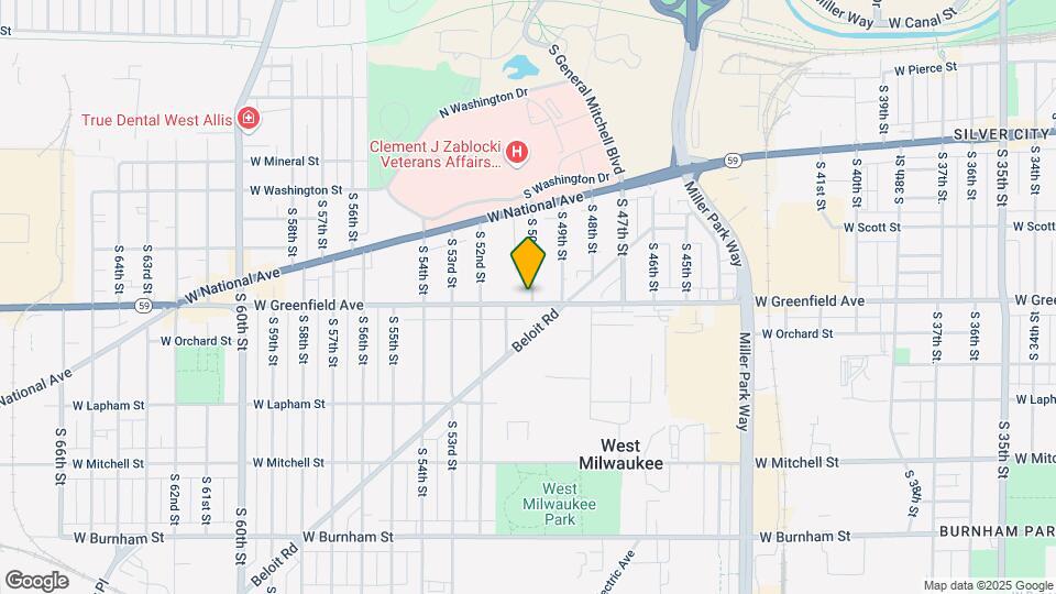 5000 W Greenfield Ave Map and Location Details