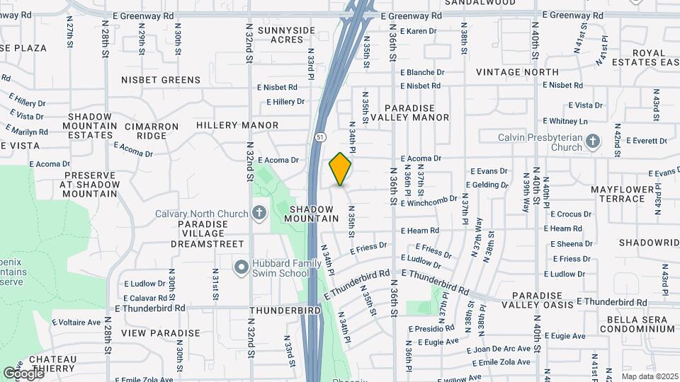 14416 N 35th St Map and Location Details