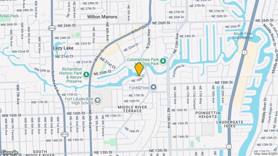 929 NE 18th Ct Map and Location Details