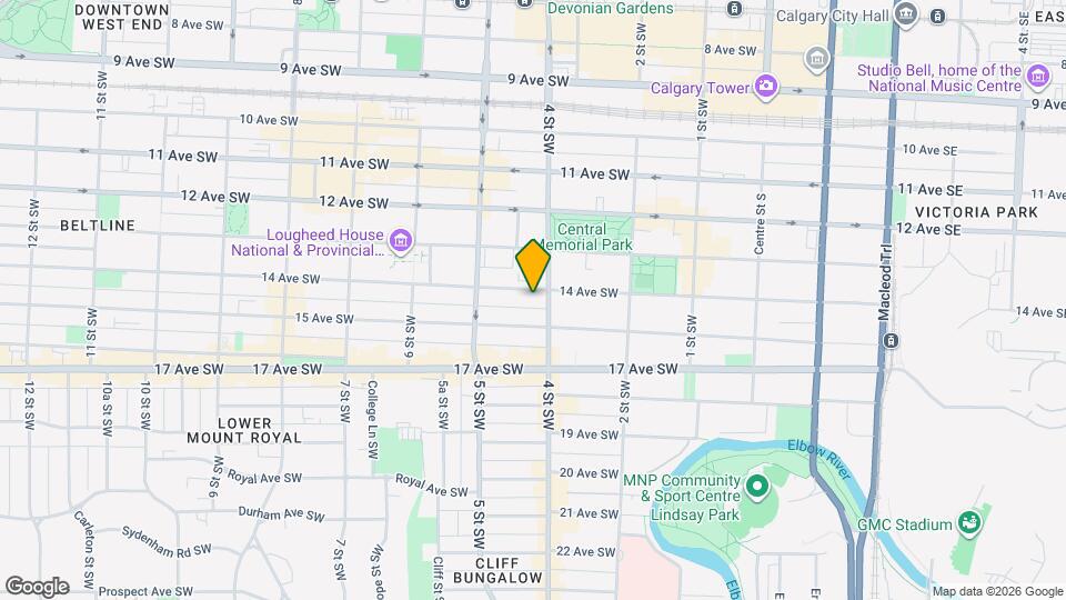 1405 4 Street Southwest Map and Location Details