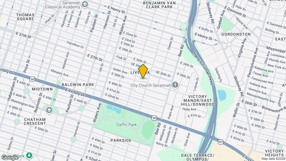 1326 E 38th St Mapa y Detalles de la Ubicación
