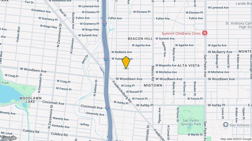 1107 W Mistletoe Ave Map and Location Details