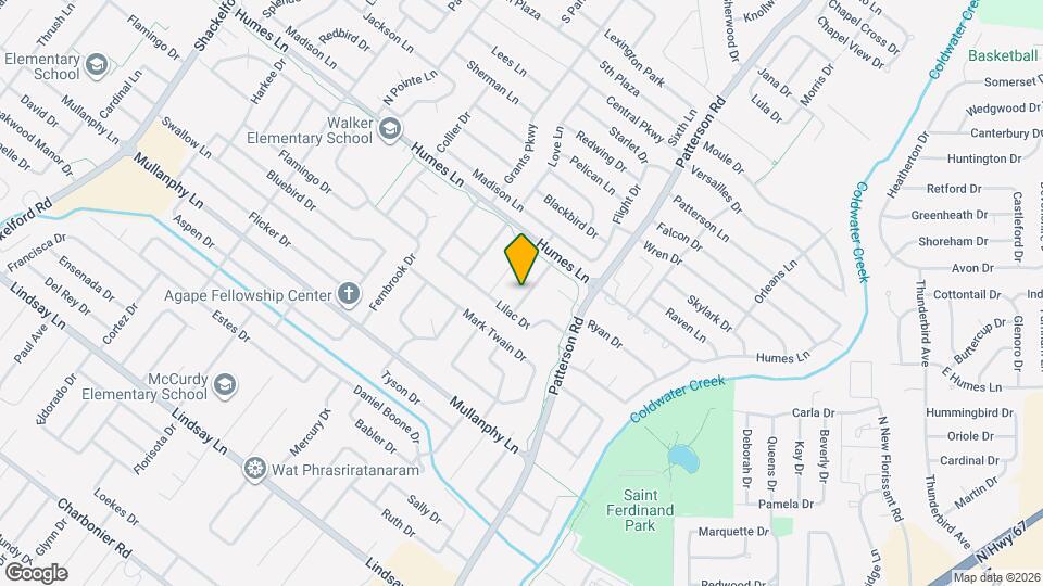 1835 Shirlene Dr Map and Location Details