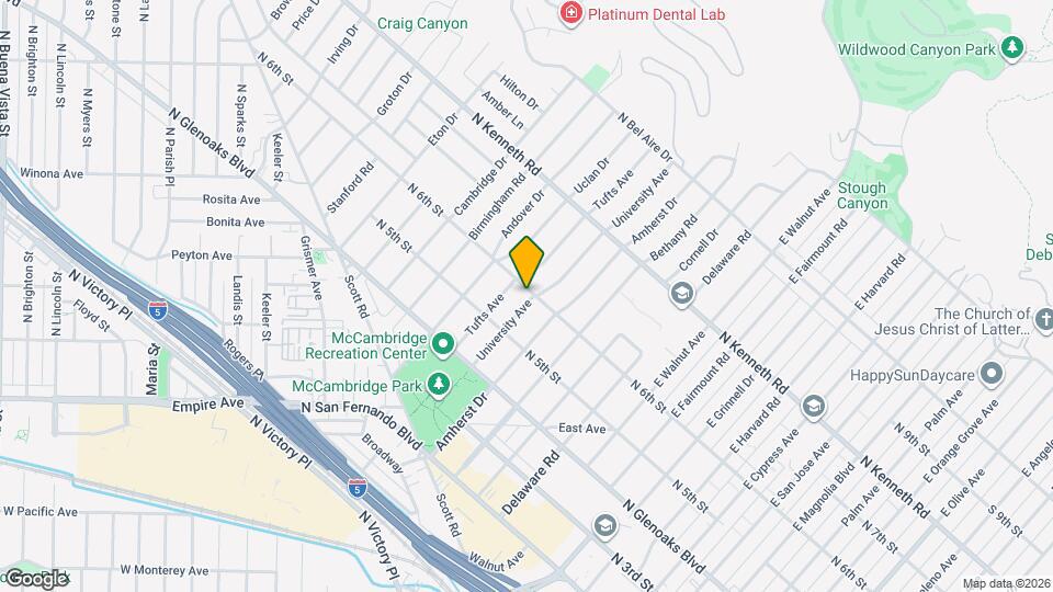 537 University Ave Map and Location Details