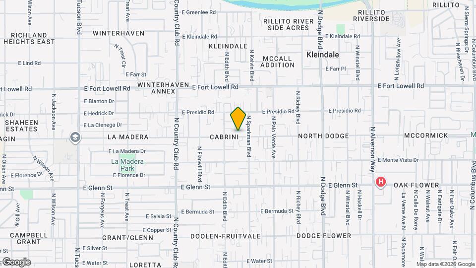 3325 E Blacklidge Dr Map and Location Details