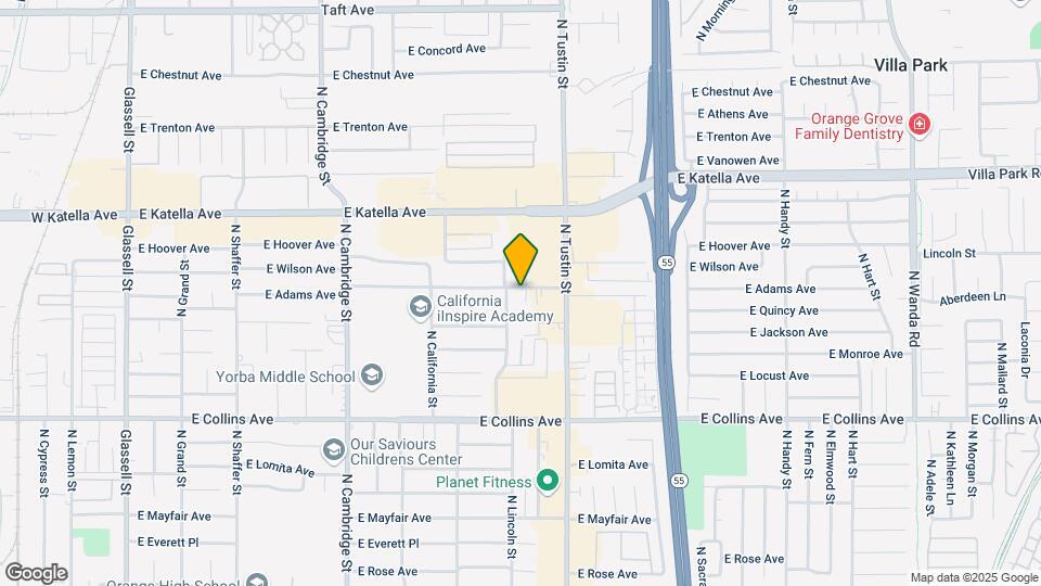 1504-1520 E Adams Ave Mapa y Detalles de la Ubicación