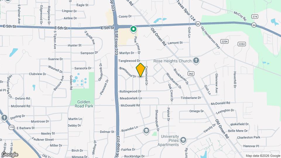 2210 Pine Crest Dr Map and Location Details