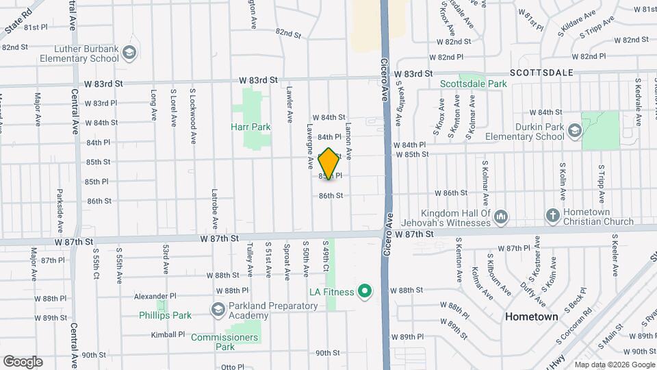 4937 W 85th Pl Map and Location Details